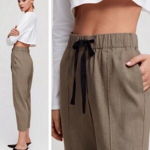 Aritzia Babaton Drawstring Linen Pants
